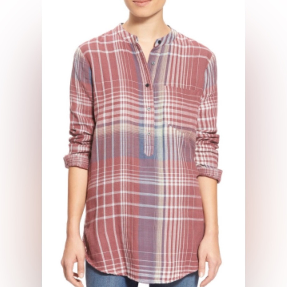 Treasure & Bond Plaid Tunic Pullover
